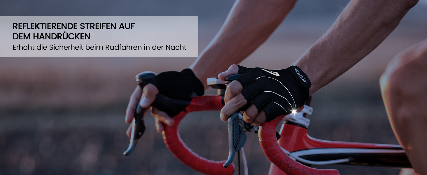 Велосипедні рукавички ATERCEL для чоловіків та жінок, 5 мм SBR-подушка, дихаючі спортивні рукавички, амортизуючі MTB-рукавички, чорний, XL