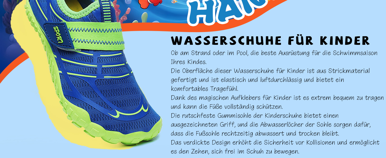 Дитячі аквашузи Hanani для хлопчиків та дівчаток. Легкі, швидковисихаючі, для плавання та відпочинку на пляжі. Розмір 34 EU, червоний колір