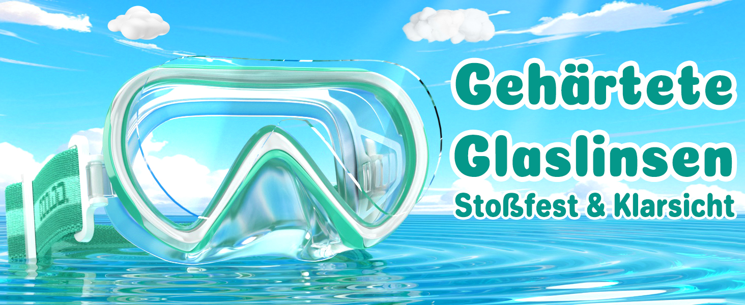 Дитячі маски для снорклінгу COOLOO з панорамним оглядом 180° HD, антизапар, анти-тік, для дітей 4-16 років (рожевий)