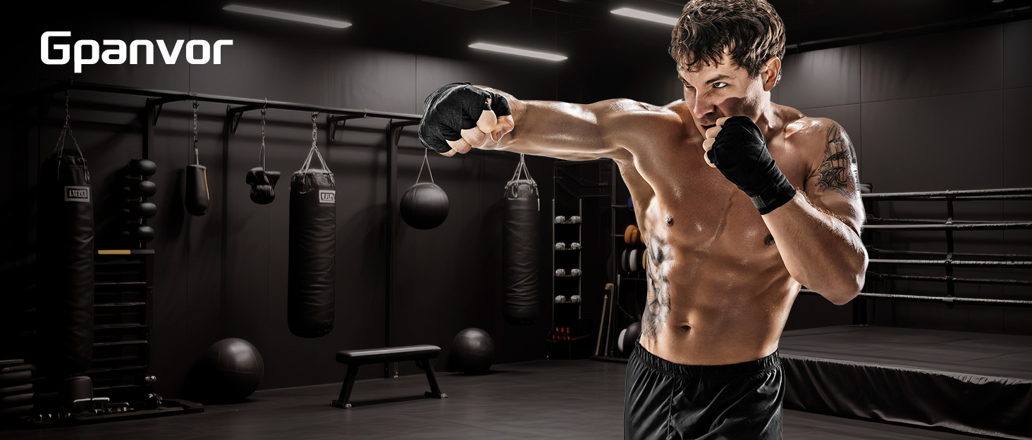 Музична боксерська машина Gpanvor з LED-підсвіткою, 2 рукавички, 9 швидкостей, 9 режимів, автоматичний підрахунок, для дорослих та дітей