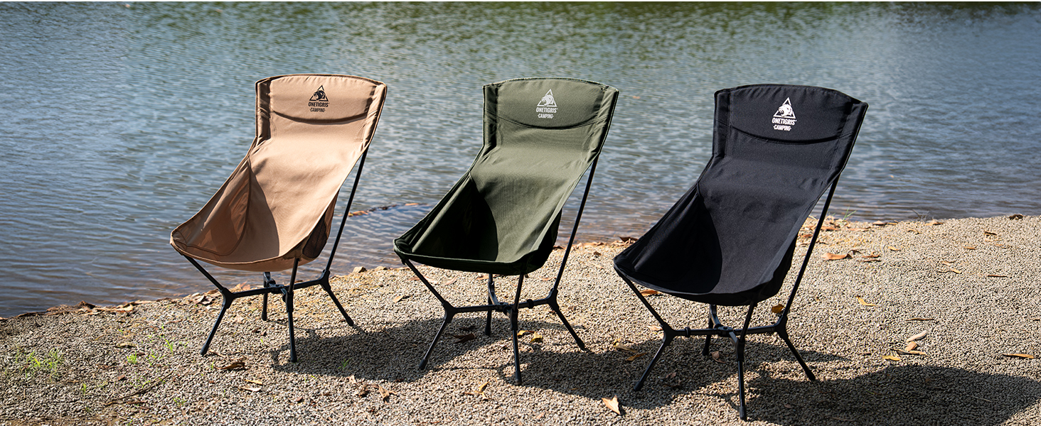 Крісло туристичне складне OneTigris OASISFLEX, 150 кг, з інтегрованим хрестоподібним каркасом, 2 кишені, Ranger Green