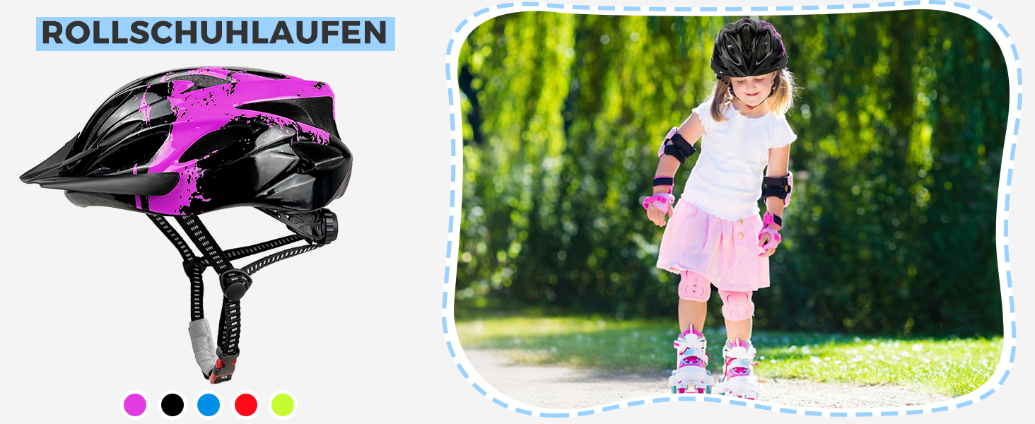 Дитячий велосипедний шолом, регульований, блакитний, 55-58 см