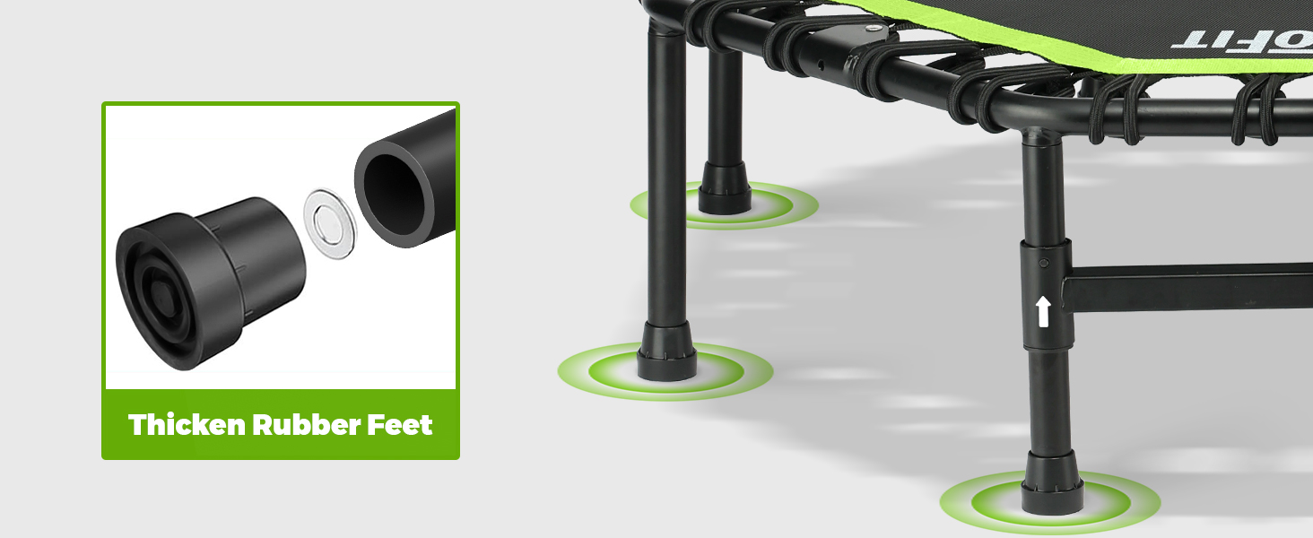 Трамплін ONETWOFIT складний для дорослих, 101 см, міні-фітнес, тихий, для дому