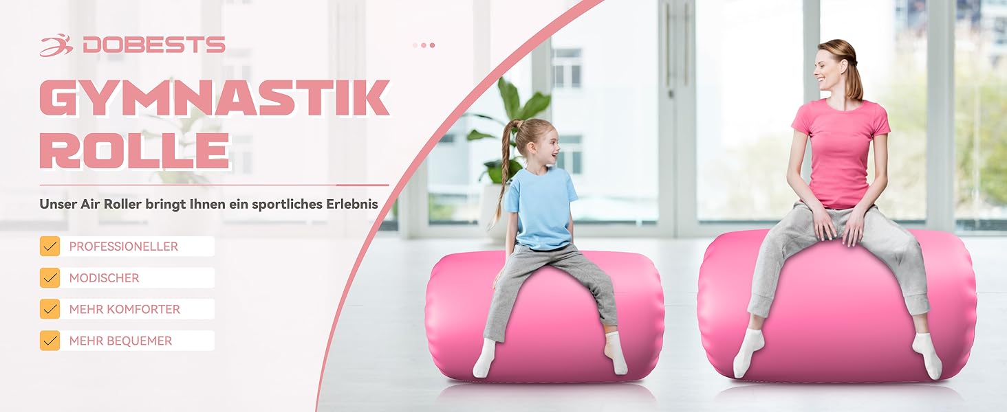 Мата для гімнастики DOBESTS Airtrack Matte, 2/3/4/5/6 м, для занять гімнастикою, йогою, фітнесом, спортом (з насосом та сумкою)