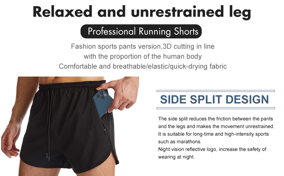 Шорти спортивні чоловічі Suwangi для бігу, легкі, швидковисихаючі з внутрішньою підкладкою та кишенею, блакитні