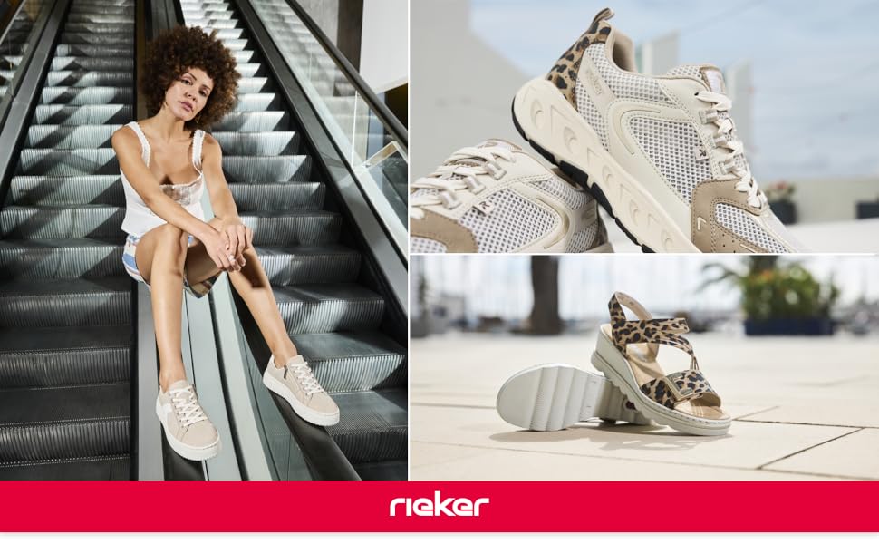 Кросівки жіночі Rieker N4902 білі, 39 EU - зручне взуття для міста