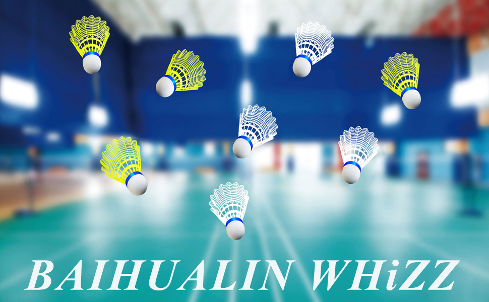 Воланчики для бадмінтону WHiZZ Nylon (12 шт.), білі - для початківців та аматорів
