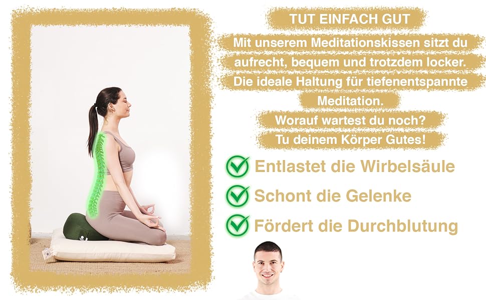 Подушка для медитації та йоги Inner Peace кругла, з органічної бавовни та лушпиння гречки, знімний чохол, фіолетова