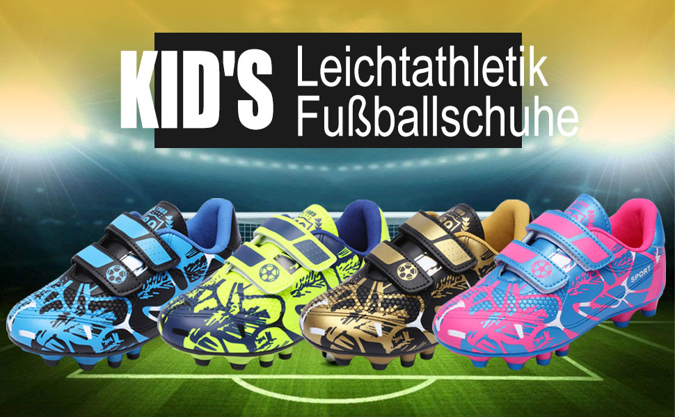 Дитячі футбольні бутси Unisex, чорно-золоті, розмір 28-37, дихаючі, антиковзкі