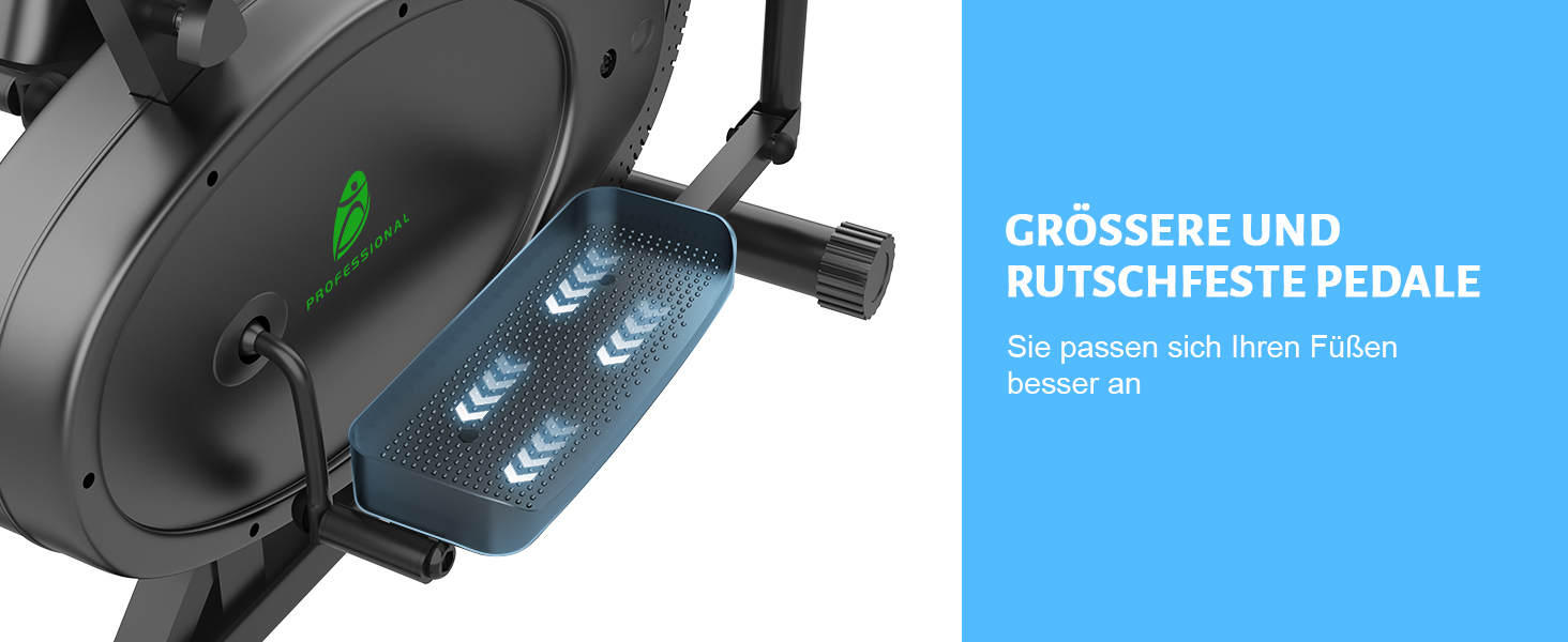 Еліптичний тренажер 2 в 1 з функцією степпера для дому, чорний. З LCD-монітором та регулюванням опору.