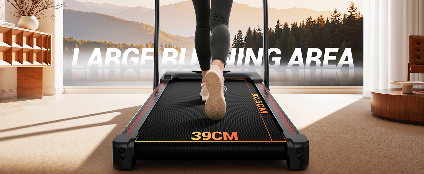 Бігова доріжка UMAY Walking Pad з нахилом 15%, швидкість до 10 км/год, тиховий двигун, для дому та офісу, макс. навантаження 136 кг, чорна