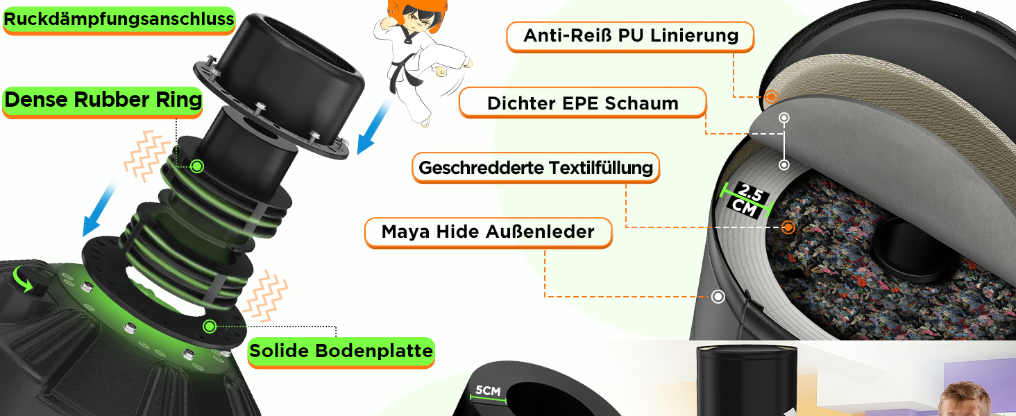 Дитячий боксерський мішок RDX 4ft з підставкою, рукавички для тренувань, MMA, кікбоксинг, бокс, рукопашний бій, муай-тай, сірий
