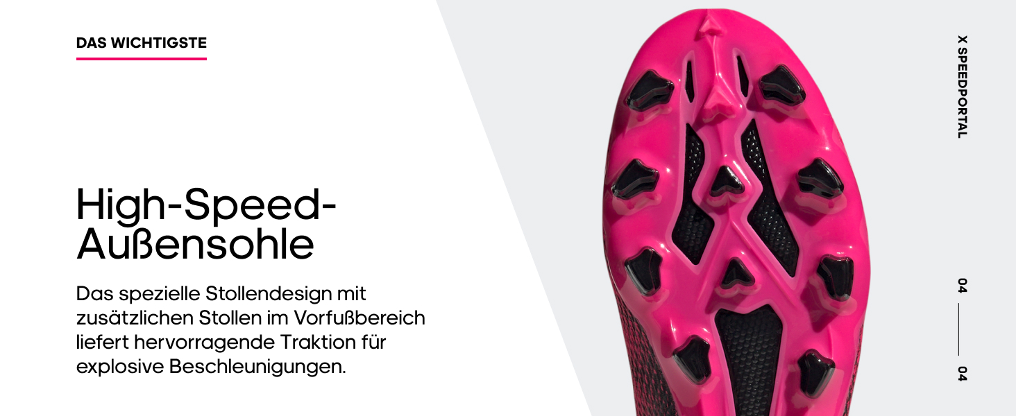 Дитячі кросівки adidas X Speedportal.4 для футболу (31 EU, Team Shock Pink/Cloud White/Core Black)