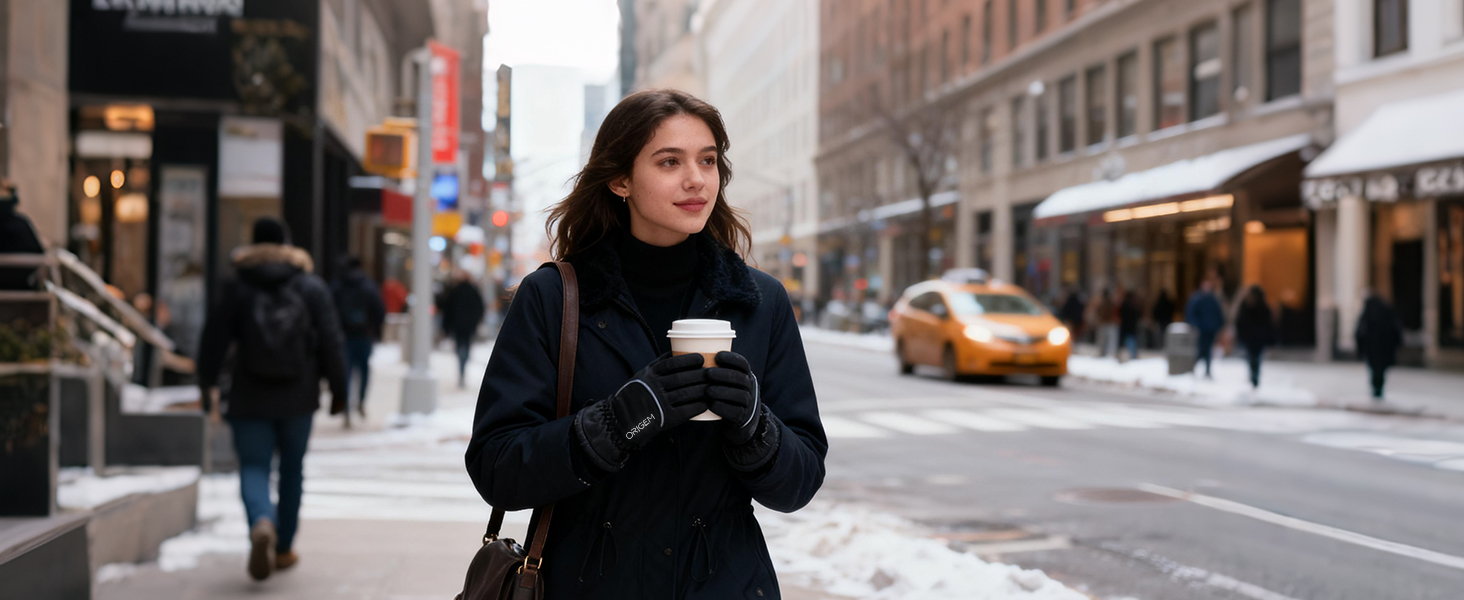 Рукавички зимові для чоловіків та жінок, велосипедні та гірськолижні, 3M Thinsulate, водонепроникні, теплі флісові з підтримкою сенсорного екрану, сірі, розмір L