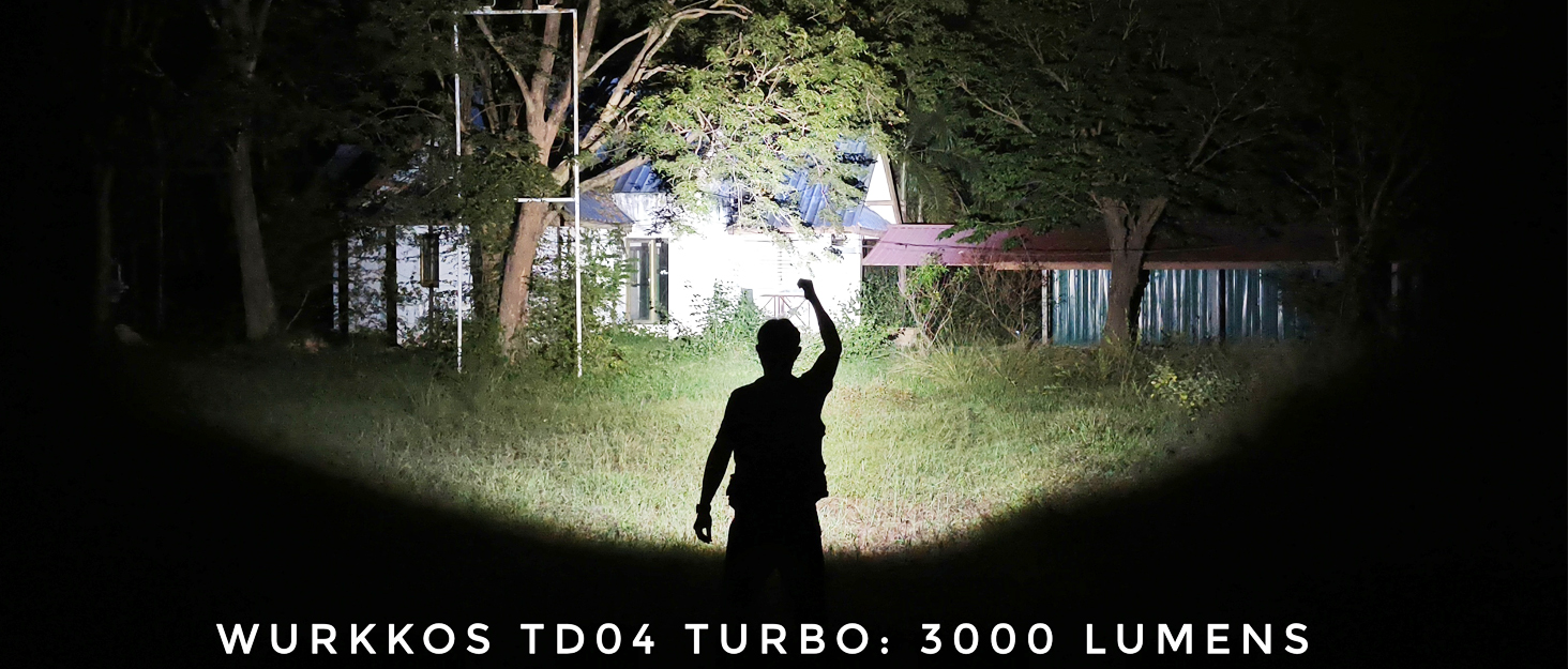 Wurkkos TD04 тактичний ліхтарик 3000 люмен, LED, акумуляторний, 8 режимів, IP68, водонепроникний, для активностей на відкритому повітрі та в приміщенні, зелений