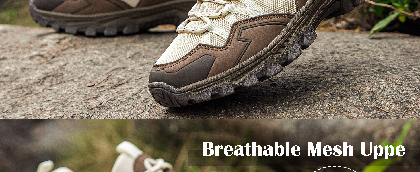 Чоловічі трекінгові черевики для хайкінгу та кемпінгу, 44 EU, бежево-коричневі