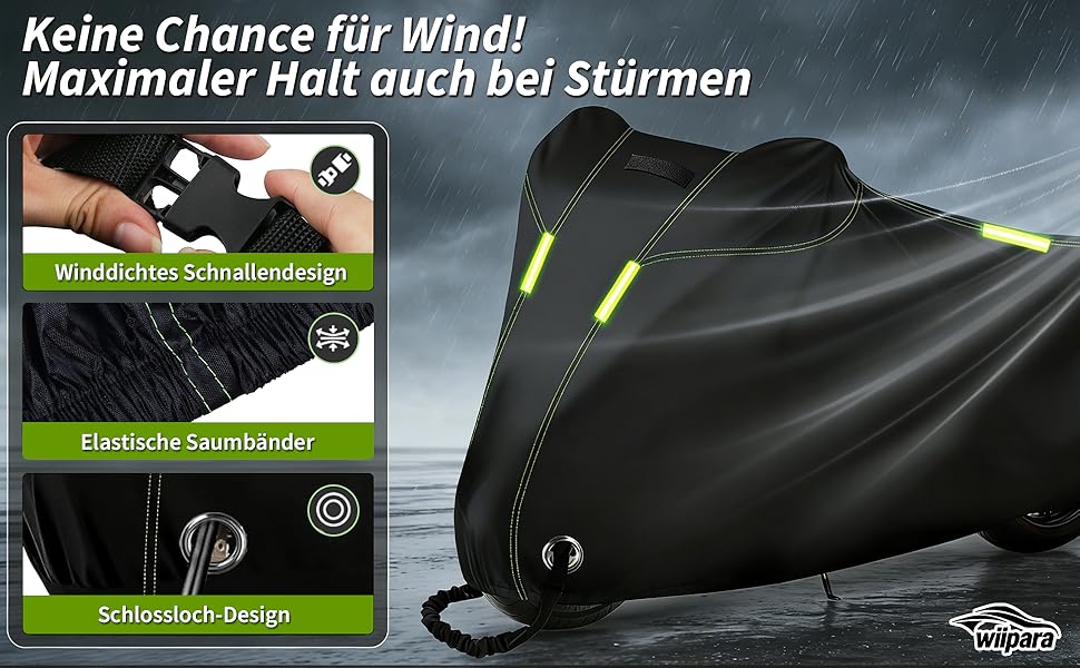 Водонепроникний чохол для мотоцикла та скутера 210D Oxford (200x105x125 см) — захисний зовнішній тент від дощу, снігу та UV-випромінювання, XXS