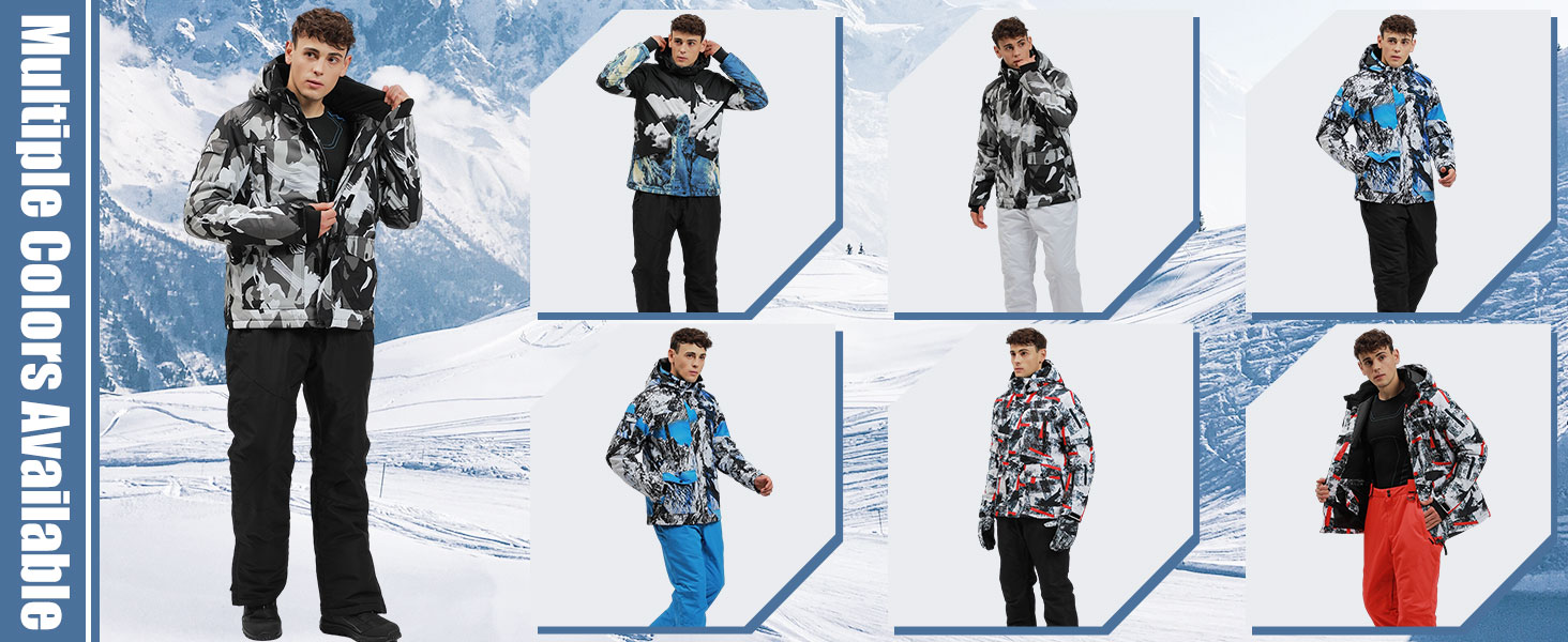 Костюм чоловічий гірськолижний HOTIAN, комплект куртка та штани, теплий зимовий костюм для сноубордингу, катання на лижах, походів, альпінізму, XL, червоно-біло-чорний