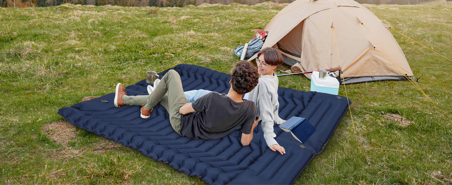 Килимок для кемпінгу Hausprofi Isomatte: ультралегкий надувний матрац з насосом та подушкою для відпочинку на природі