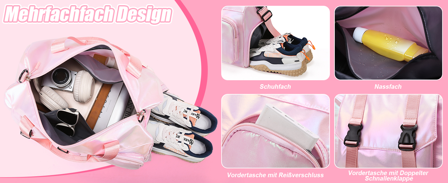 Спортивна сумка Tokeya для жінок: водонепроникна сумка для плавання, гімнастика, спортзал, подорожі (бежева)