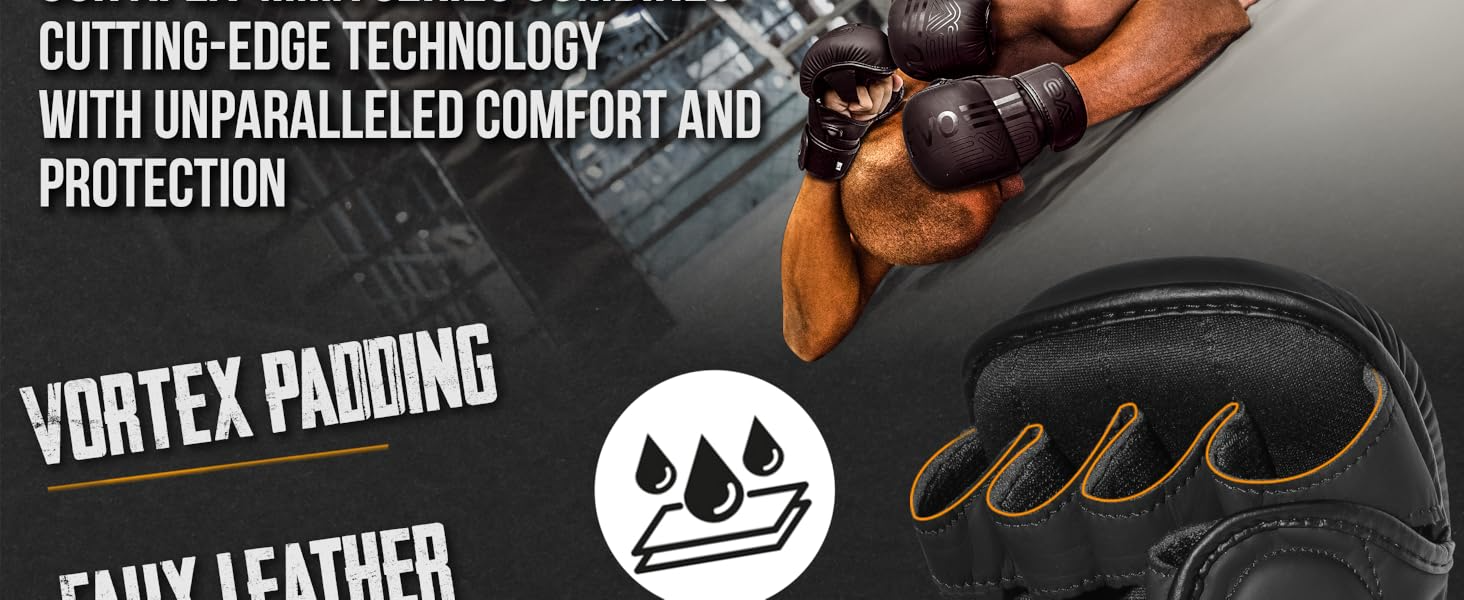 Рукавички для боксу та єдиноборств EVO Fitness M (шкіра) - MMA, Karate, Taekwondo, Muay Thai, Sparring, Kickboxing