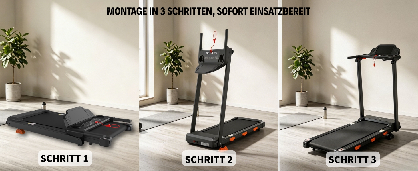 Складана бігова доріжка JEEKEE Walking Pad для дому та офісу, з нахилом 15%, двигун 3.0 к.с., максимальна вага 159 кг, чорна