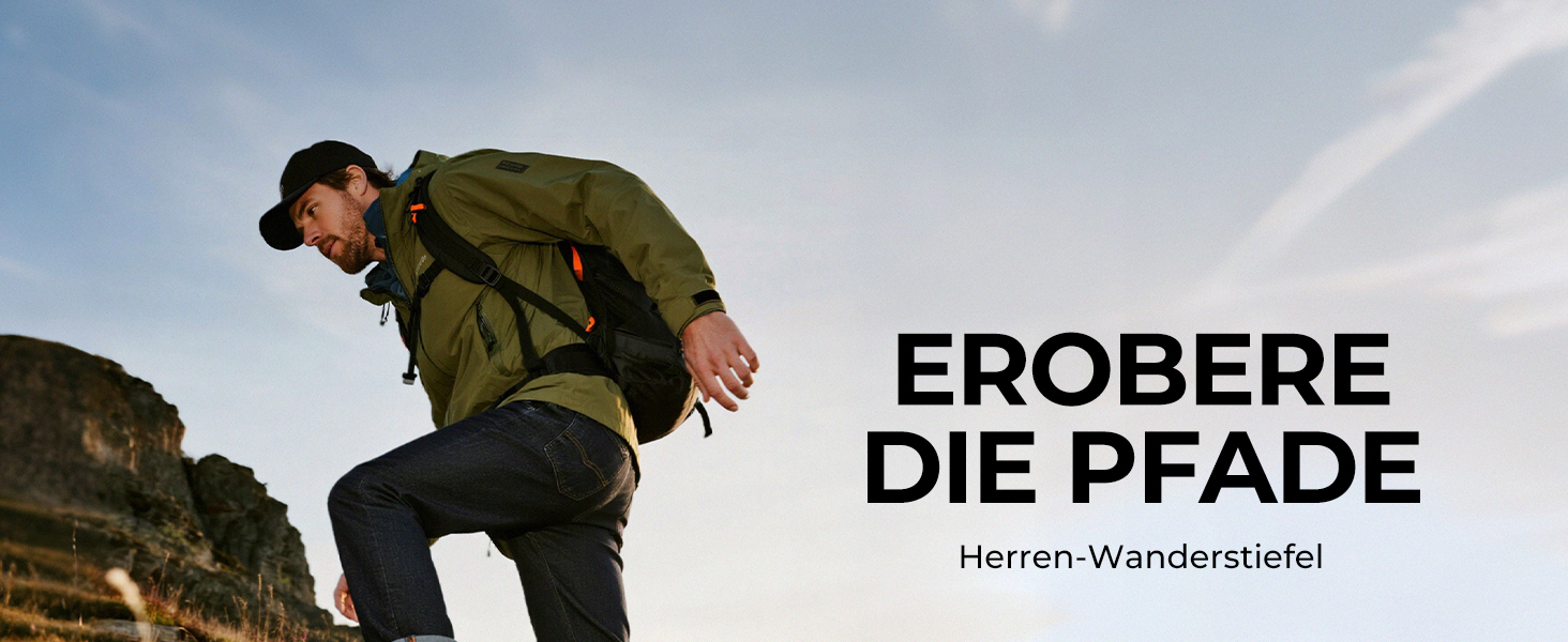 Чоловічі трекінгові черевики NORTIV 44 EU, чорні: водонепроникні, для хайкінгу, альпінізму та туризму