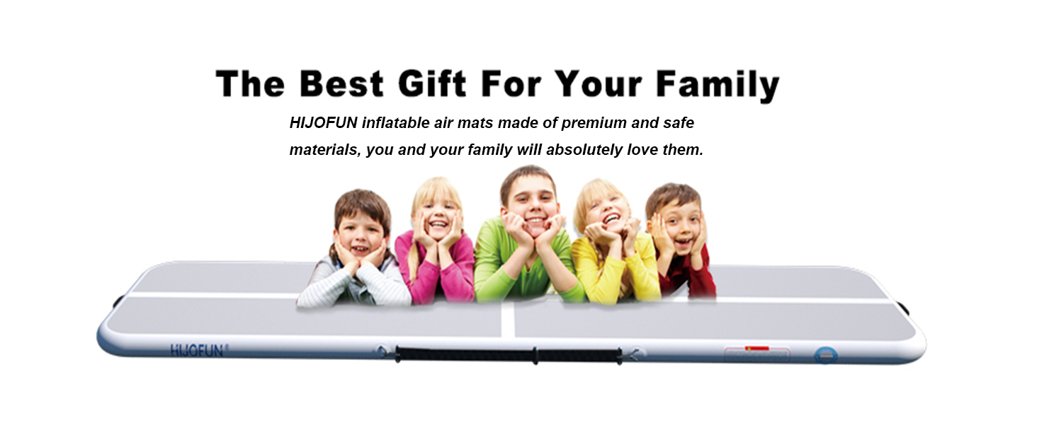 Надувна гімнастична мат для акробатики та кікбоксингу, 3/4/5/6 метрів, 20 см заввишки, чорно-рожева