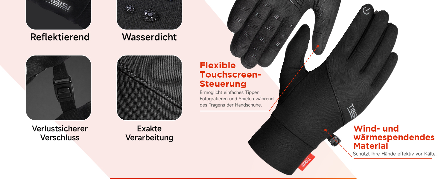 Рукавички термоваріант Ruixue для чоловіків та жінок, чорного кольору (ST-02) - для їзди на велосипеді, спорту, бігу, катання на лижах, піших прогулянок, мотоцикла. Підкладка під рукавички.