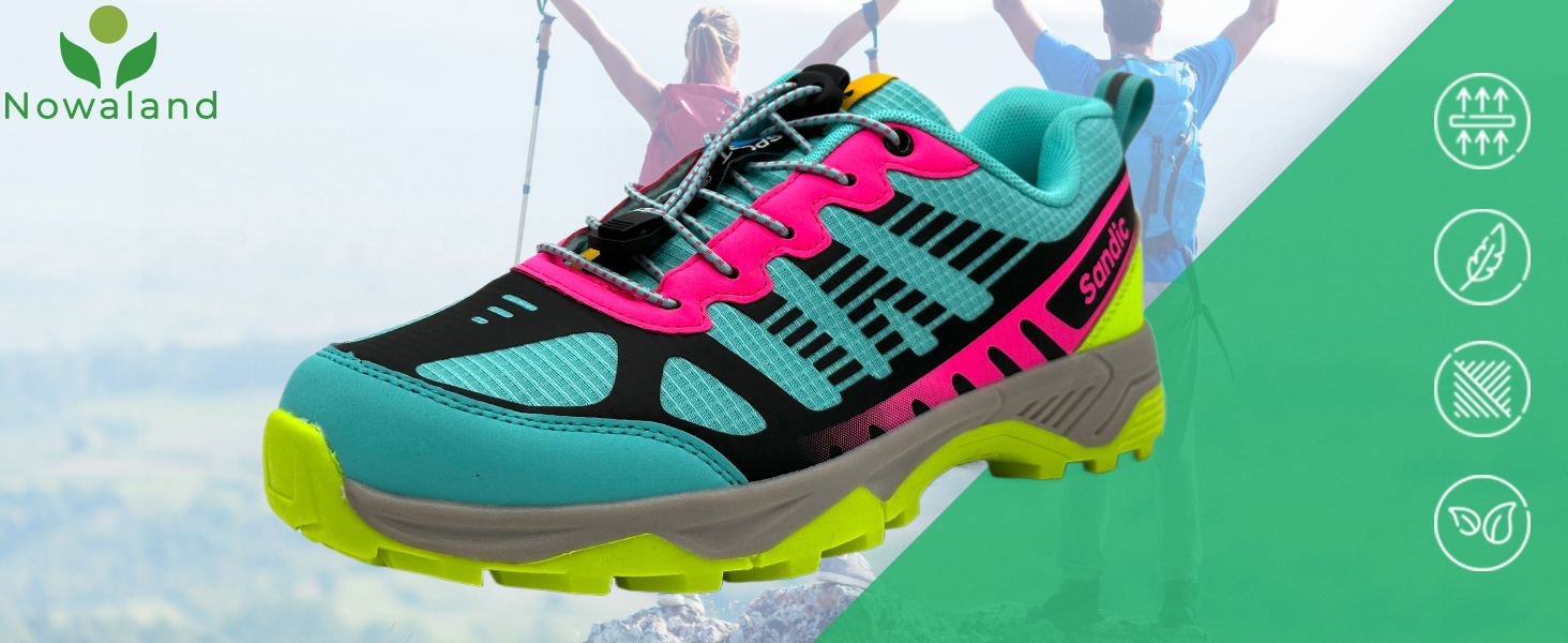 Чоловічі та жіночі трекінгові черевики для хайкінгу та бігу (46 EU, чорний, сірий, зелений)