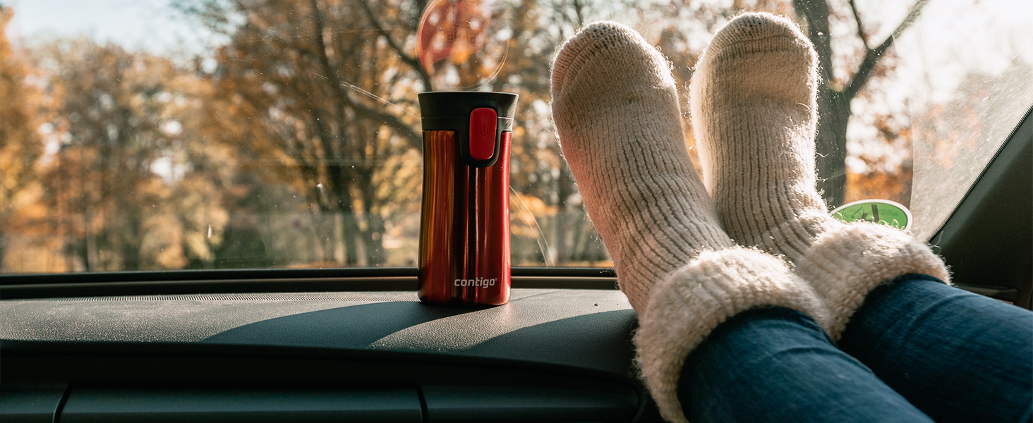 Термокухоль Contigo Pinnacle Autoseal 300 мл, нержавіюча сталь, ізольований, герметичний, для кави та напоїв на ходу, з кришкою Easy-Clean, без BPA, матовий сірий