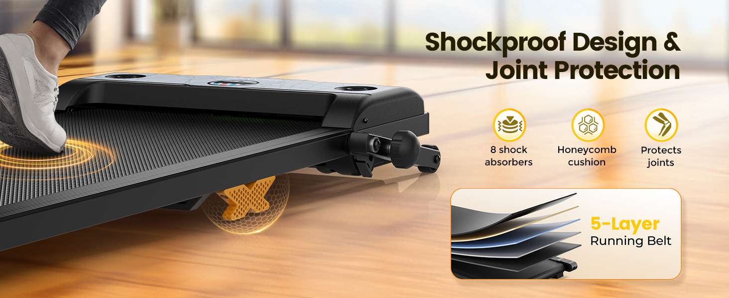 Walking Pad: Тиха бігова доріжка 3-в-1 з регулюванням нахилу до 12%, швидкість до 6 км/год, вантажопідйомність 120 кг, LED-дисплей та пульт керування. Ідеально для дому та офісу (Чорний)