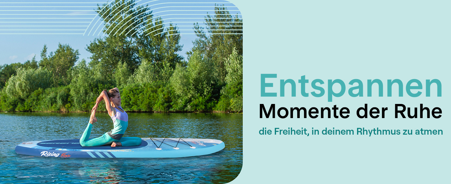 Надувний SUP СерeneLife: комплект для сапбордингу з веслом, насосом та сумкою. Touring SUP для дітей та дорослих, стійкий, портативний, для озера, річки та моря. Максимальне навантаження 155 кг (Блакитна Хвиля)