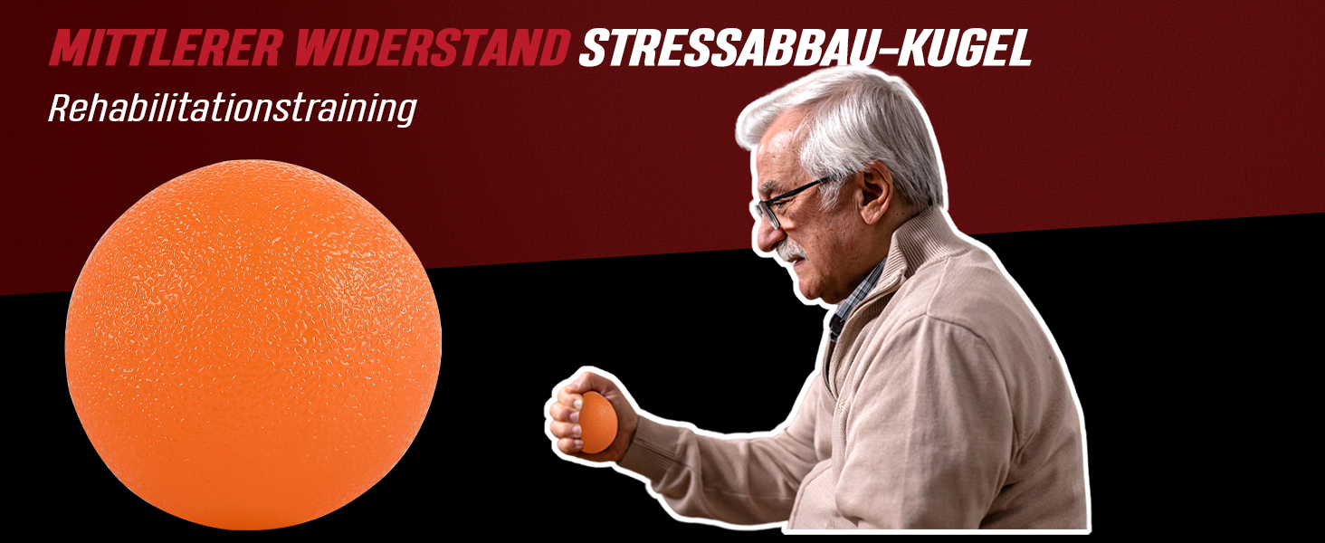 FitBeast Набір для тренування рук (5 шт.): підручник для підручника, підручник для підручника, м'ячик для захоплення, м'ячик для зняття стресу для спортсменів (Помаранчевий)