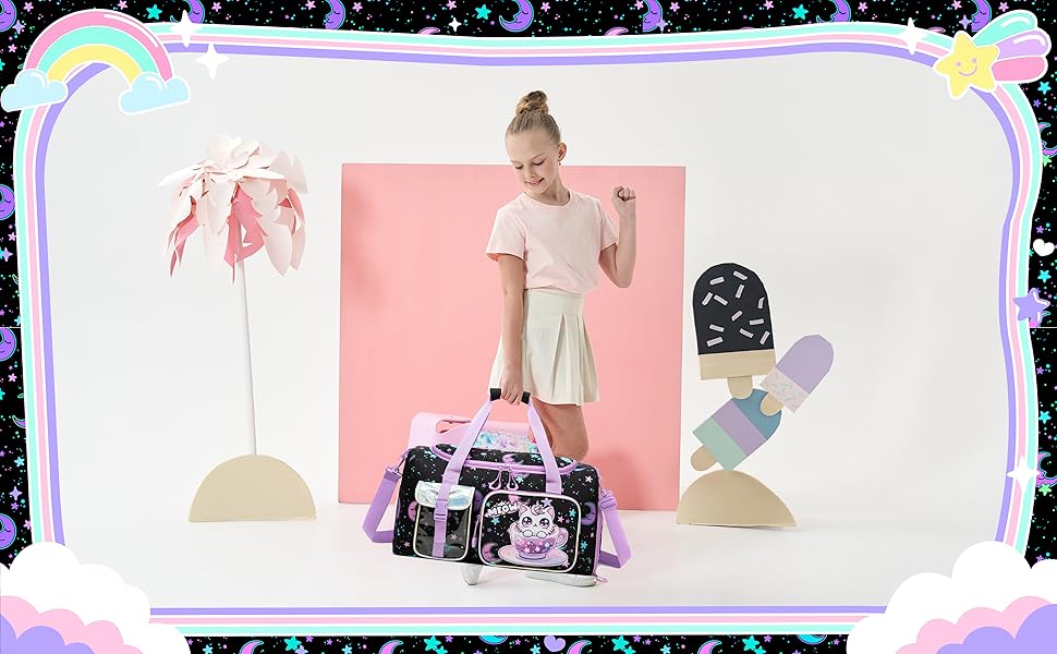 Дитяча спортивна сумка HTgroce з відділенням для взуття. Сумка для плавання, подорожей, дівчаткам. Колір: білий, серце. З баскетбольним дизайном.