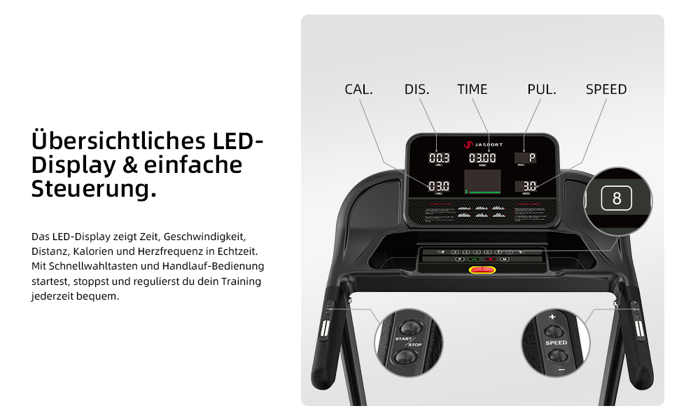 Біговий тренажер L3 для дому, складаний, з тихою амортизацією, Bluetooth, сумісний з Kinomap & Zwift, 4PS, до 20 км/год, кут нахилу 18%, розмір бігового полотна 1340x480 мм, до 120 кг