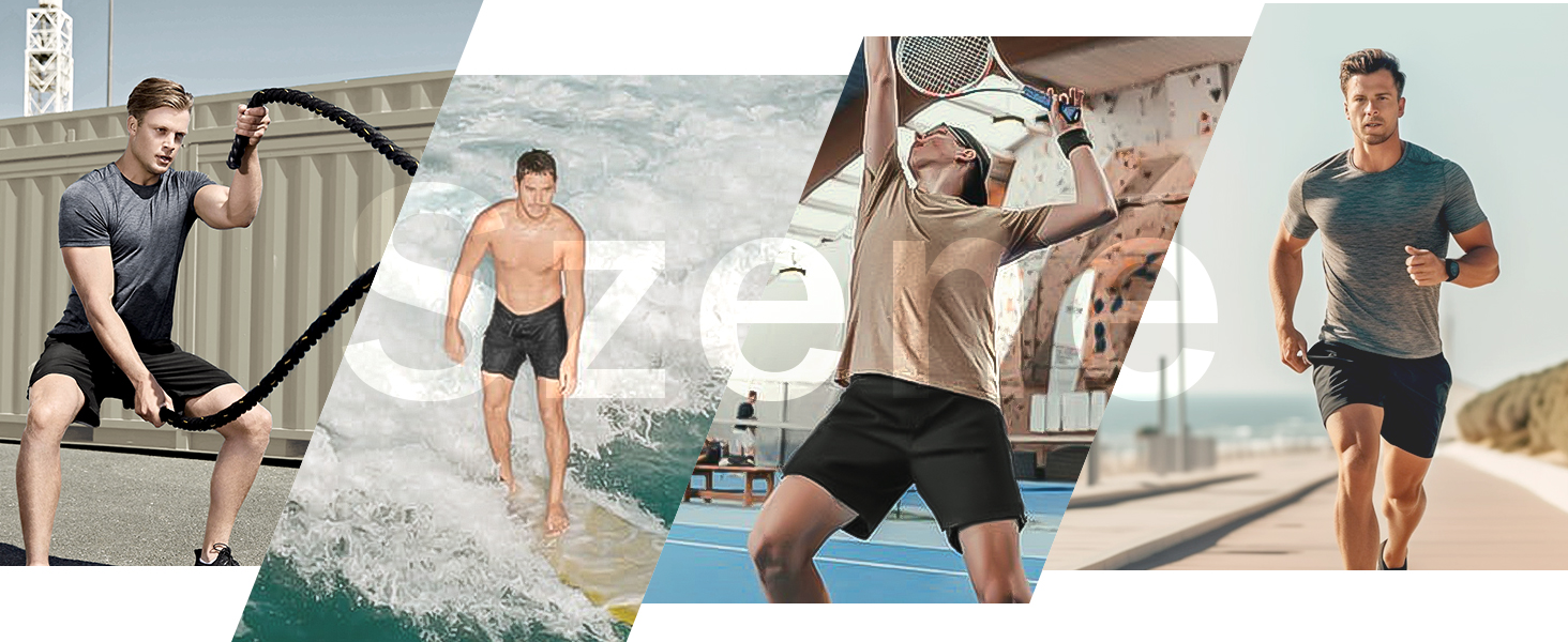 Шорти спортивні чоловічі HMIYA, чорні, швидковисихаючі, легкі з кишенею на блискавці