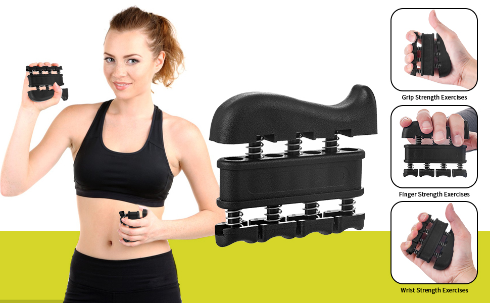 Набір для тренування сили хвата SOLUAME (7 шт.): підручники для пальців, м'ячик для стискання, кільце, регульовані підручники для підручників
