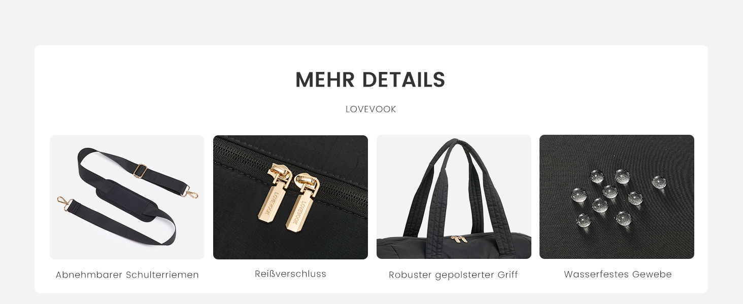 Сумка-мішок LOVEVOOK для вихідних, клінічна сумка, ручна поклажа, легка лікарняна сумка, місткий дорожній мішок з відділенням для взуття та косметичка, спортивна сумка для подорожей, 52x38x25 см (50 л), B-beige Nude