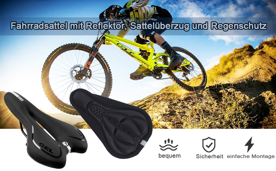 Велосипедне сідло Cube для чоловіків та жінок: комфортне, ергономічне, з гелевою вставкою, для MTB, BMX, шосе, електровелосипеда та ін.