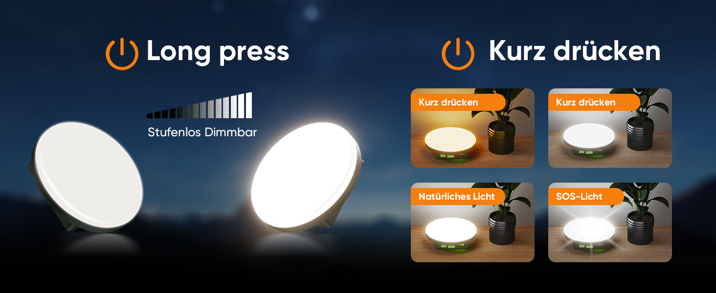 Eventek Кемпінговий ліхтар 12000mAh, 4000LM, LED, 4 режими, магнітний, IPX5, вологостійкий, перезаряджається. Ідеально для кемпінгу, намету, походу, аварійного освітлення. Зручний дизайн-ліхтар.