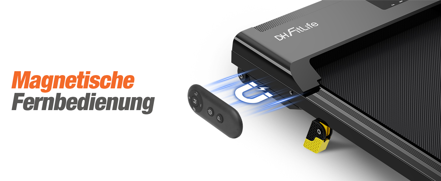 DH FitLife 2026 Walking Pad: Безшумне ходункове тренажерне обладнання з регулюванням нахилу до 6% | Для дому та офісу | З керуванням через APP | TÜV geprüft