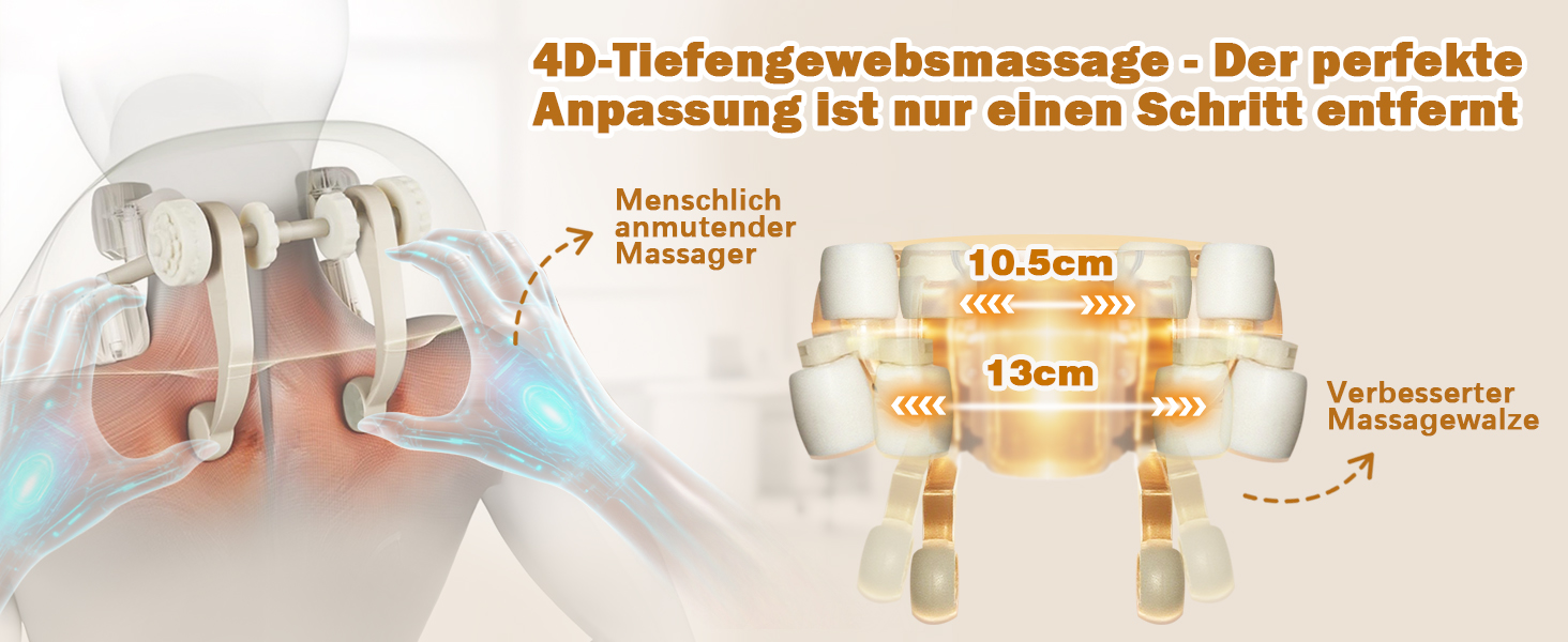 Масажер для шиї та спини Joyset Shiatsu 4D з підігрівом, бездротовий, для зняття болю та розслаблення м'язів. Подарунок для жінок та чоловіків