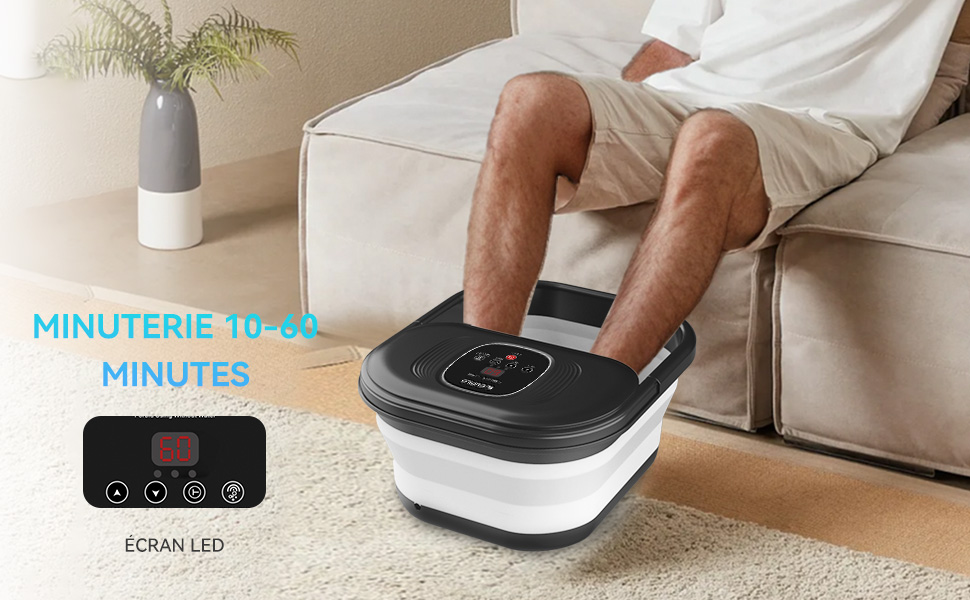 Електричне фут-масажер з підігрівом та функцією бульбашок, з червоним світлом, пемзою та роликами Shiatsu, для педикюру та розслаблення, подарунковий набір