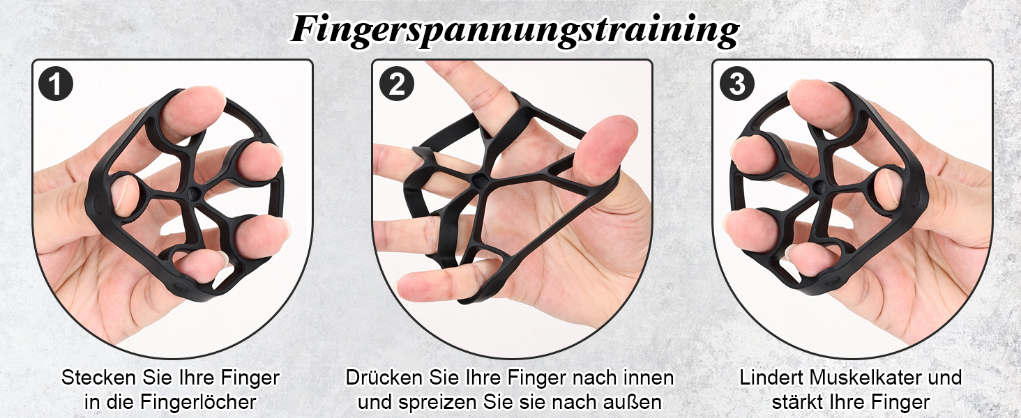 Ryaco Handtrainer: Розширювач для пальців та рук (5-100 кг), 6 предметів - тренажер для кисті, силовий хват, м'ячик для зняття стресу