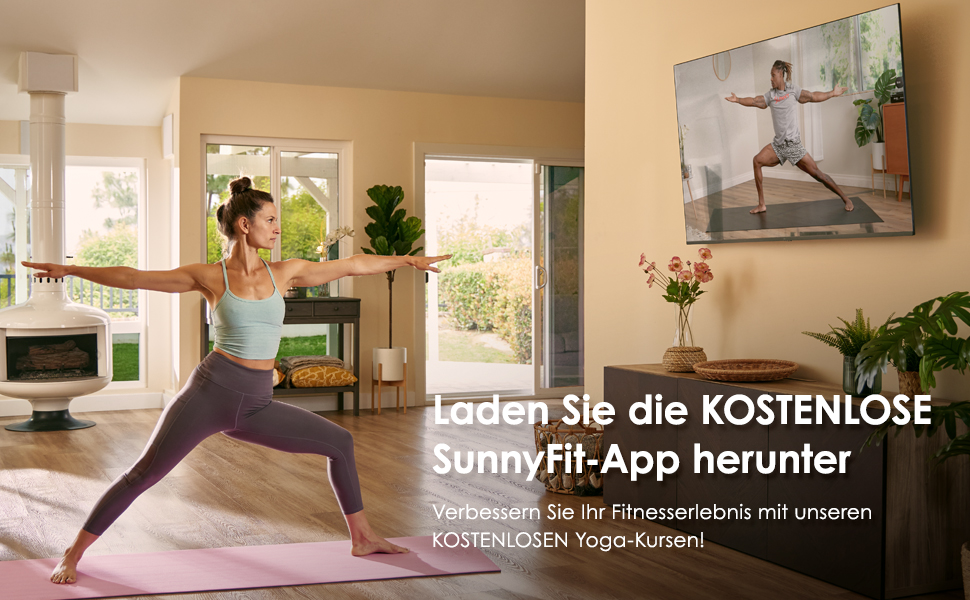 Килимок для йоги Sunny Health & Fitness з неслизькою поверхнею – міцний, стійкий до розривів, легкий, з м'якою підтримкою для йоги, пілатесу, розтяжки, медитації та тренувань на підлозі | Доступний у кількох кольорах, Blue
