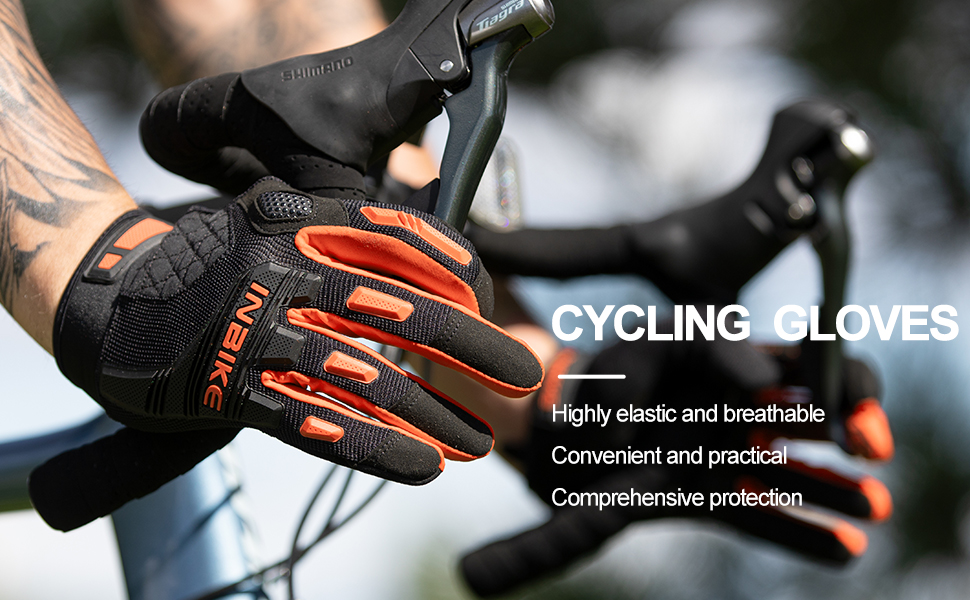 Велосипедні рукавички Inbike MTB для катання на гірському велосипеді та шосе, літні, дихаючі, з підтримкою сенсорного екрану, з TPR накладками на пальці та Eva наповнювачем, сірі, повні пальці, чоловічі/жіночі (MC020), розмір S