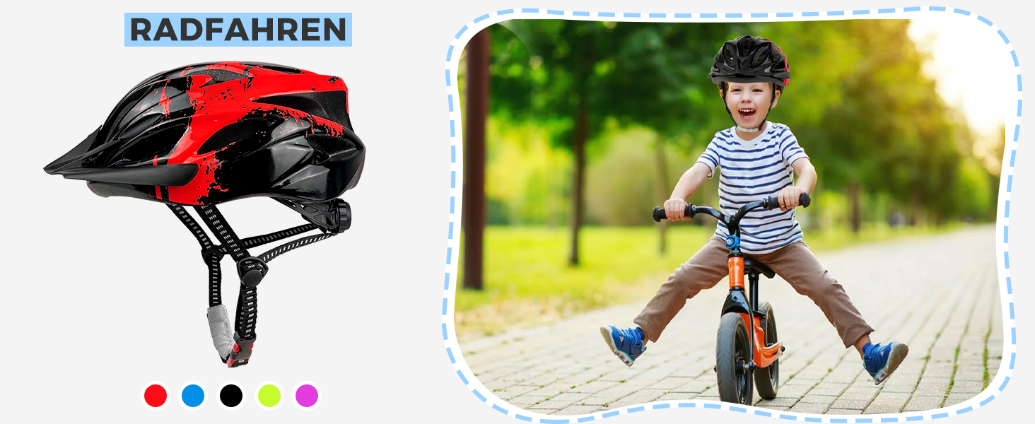 Дитячий велосипедний шолом, регульований, блакитний, 55-58 см