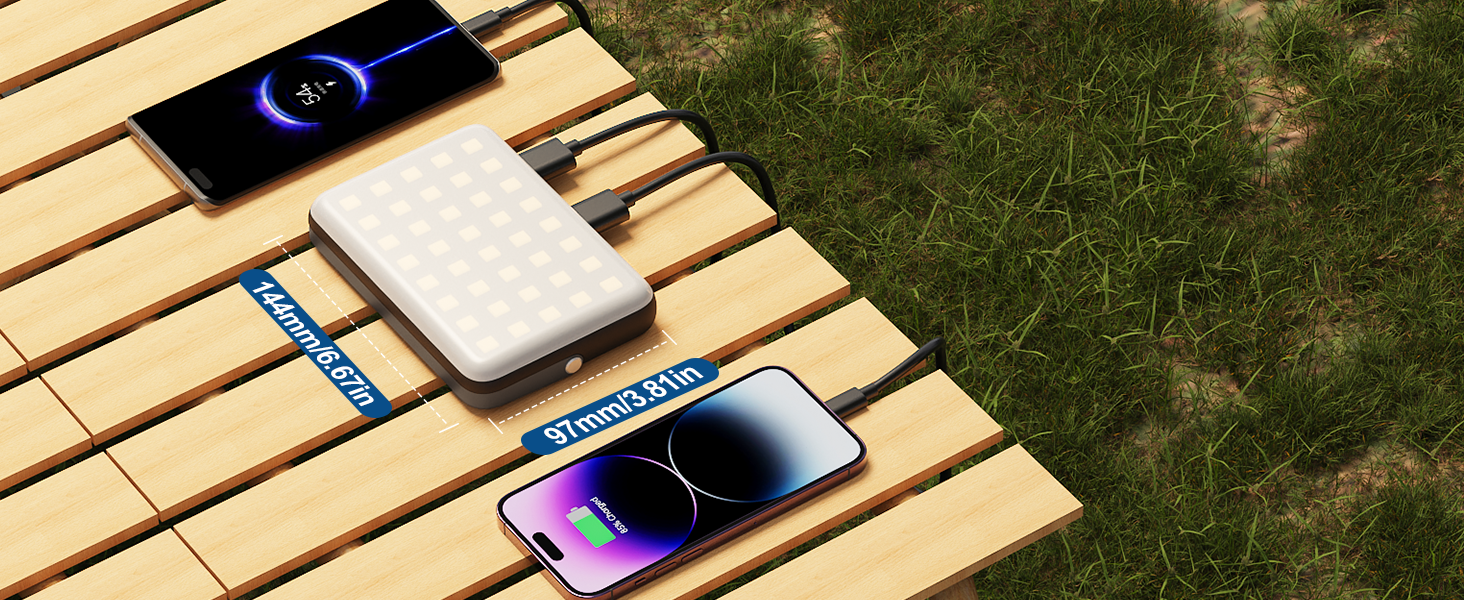 Eventek LED кемпінговий ліхтар 4000LM, 20000mAh Power Bank, USB, до 144 годин, IPX5, 4 режими, для читання, намету, риболовлі, надзвичайних ситуацій