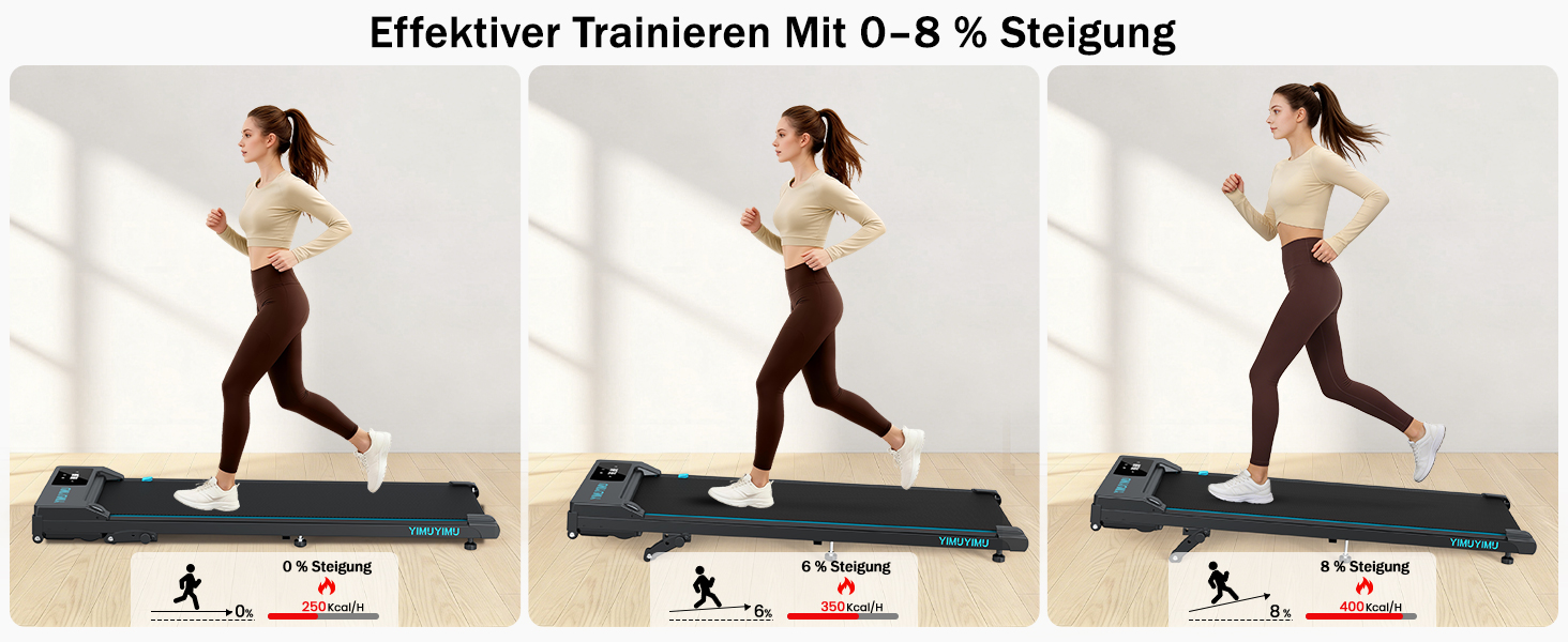 Домашня бігова доріжка Walking Pad з регульованим нахилом 0-8% та швидкістю до 10 км/год